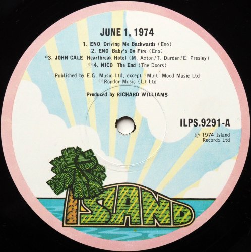 Kevin Ayers - John Cale - Eno - Nico / June 1, 1974 (UK Pink Rim Matrix-1)β