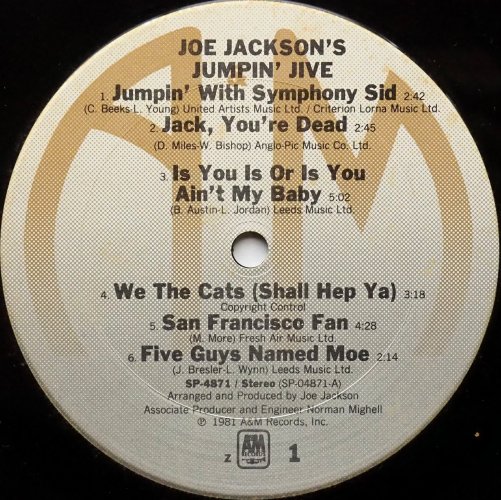 Joe Jackson / Joe Jackson's Jumpin' Jiveβ