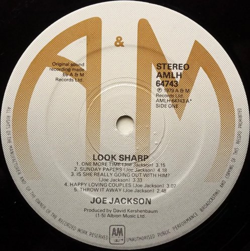 Joe Jackson / Look Sharp! (UK Mnatrix-1)β