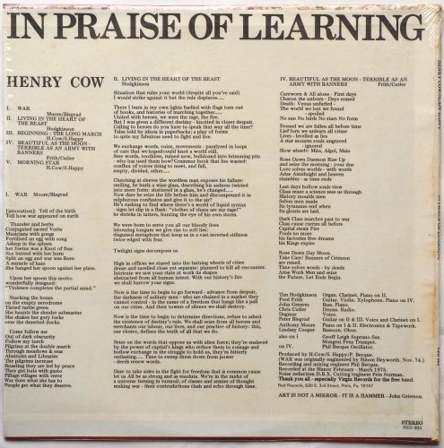 Henry Cow / In Praise Of Learning (US In Shrink)β