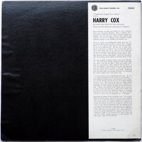 Harry Cox / Traditional English Love Songsβ