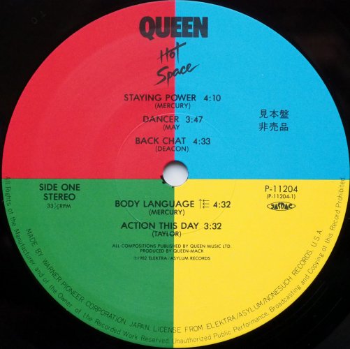 Queen クイーン バックチャット シングルレコード 見本盤