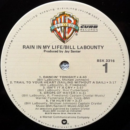 Bill LaBounty / Rain In My Life (In Shrink)β