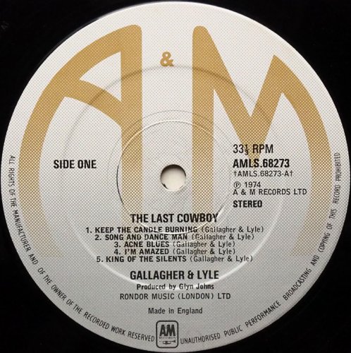 Gallagher And Lyle / The Last Cowboy (UK Matrix-1)β
