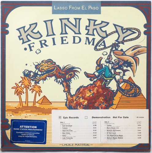 Kinky Friedman / Lasso From El Paso (Rare White Label Promo)β