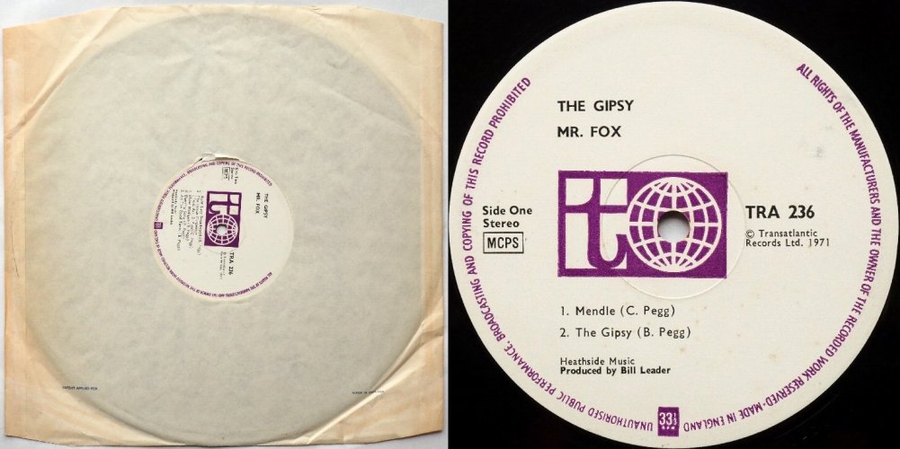 Mr Fox / The Gipsy (UK 1st Issue w/ Plastic Case)β