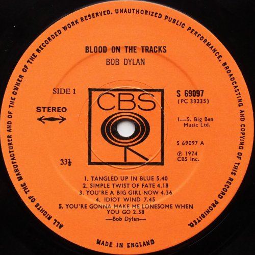 Bob Dylan / Blood On The Tracks (UK)β