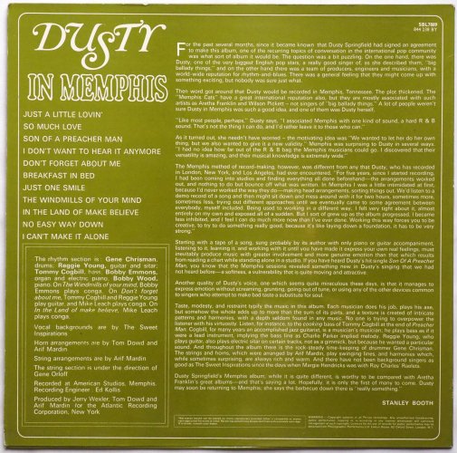 Dusty Springfield / Dusty in Memphis (UK Matrix-1)β