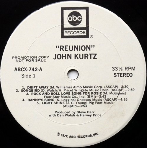 John Henry Kurtz / Reunion (Rare White Label Promo)の画像