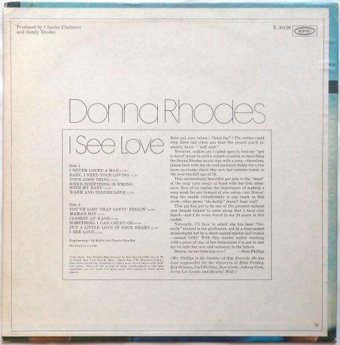 Donna Rhodes / I See Love β