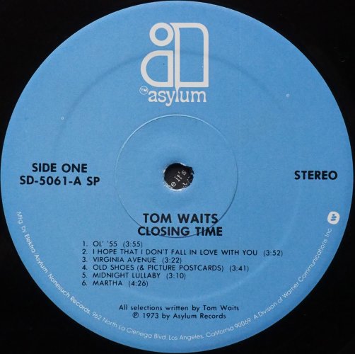 Tom Waits / Closing Time (US Blue Label)β