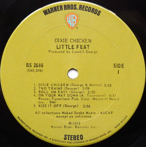 Little Feat / Dixie Chicken (US Early Issue w/Promo Sheet!!)β