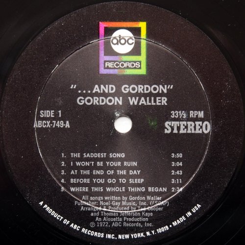 Gordon Waller / ...and Gordon (US In Shrink)β