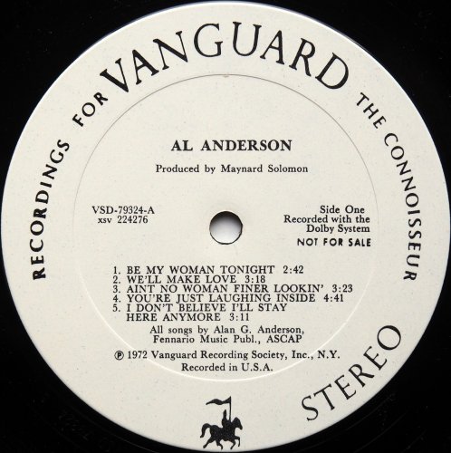 Al Anderson / Al Anderson (White Label Promo)β