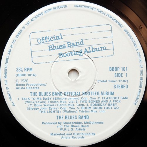 Blues Band / Official Blues Band Bootleg Album (UK Early Press)β
