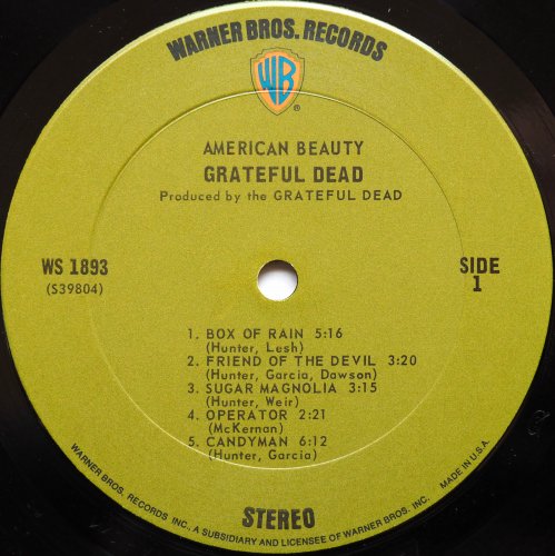 Grateful Dead / American Beauty (US Green Label Early Issue)β