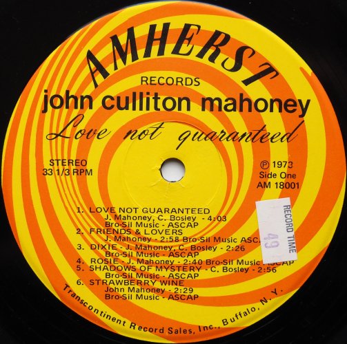 John Culliton Mahoney / Love Not Guaranteed β