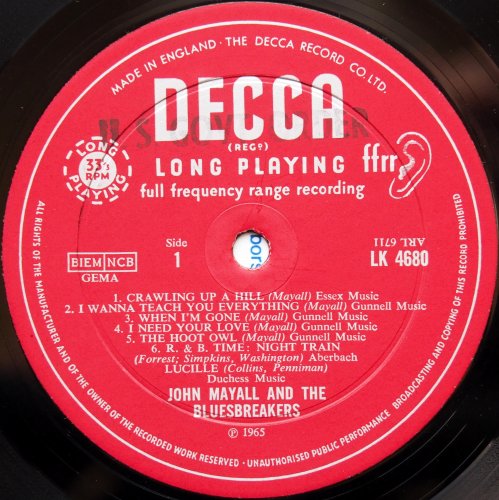 John Mayall And The Blues Breakers / John Mayall Plays John Mayall - Recorded Live (UK Early Press)β