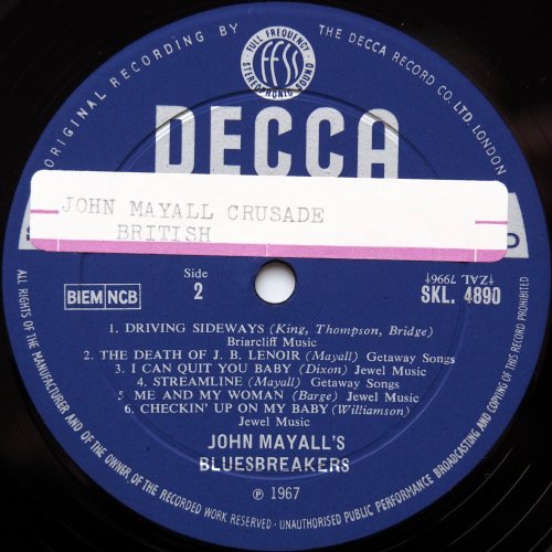 John Mayall's Bluesbreakers / Crusade (UK Matrix-1)β