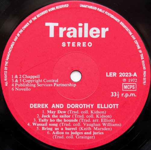 Derek & Dorothy Elliott / Derek & Dorothy Elliott (Red Label Early Issue)β