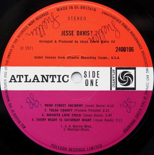 Jesse Ed Davis / Jesse Davis (Mega Rare UK Issue!!)の画像