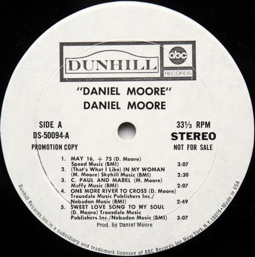 Daniel Moore / Daniel Moore (White Label Promo In Shrink)β