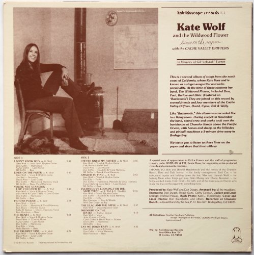 Kate Wolf & The Wildwood Flower / Lines On The Paper (Kaleidoscope)β