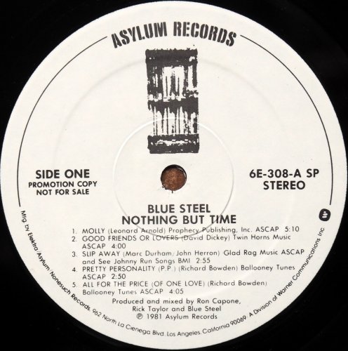 Blue Steel / Nothing But Time (White Label Promo)β