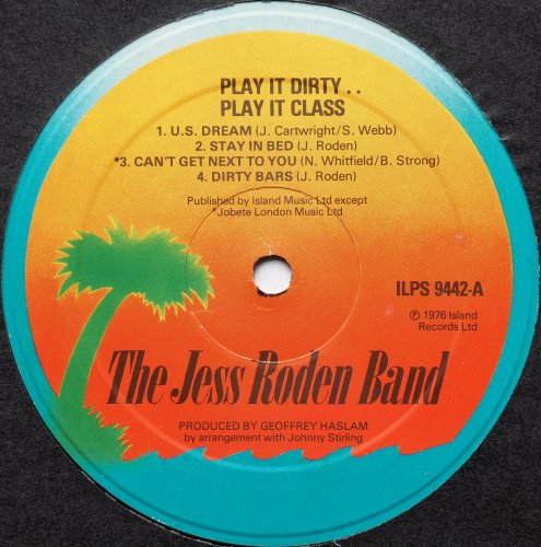 Jess Roden Band / Play It Dirty... Play It Class (UK)β