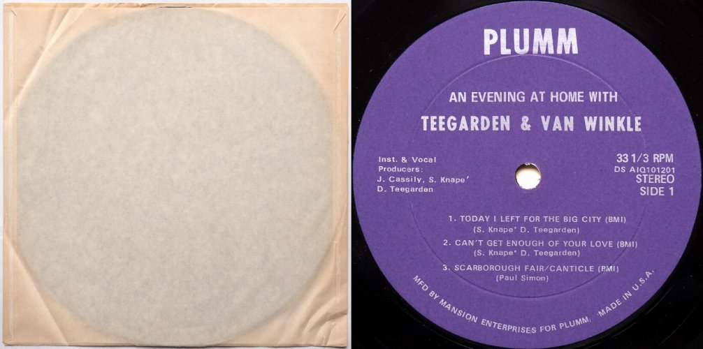 Teegarden & Van Winkle / An Evening At Home With Teegarden & Van Winkle (Plumm 1st Issue)β
