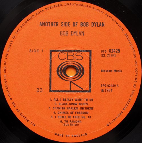 Bob Dylan / Another Side Of Bob Dylan (UK Mono 