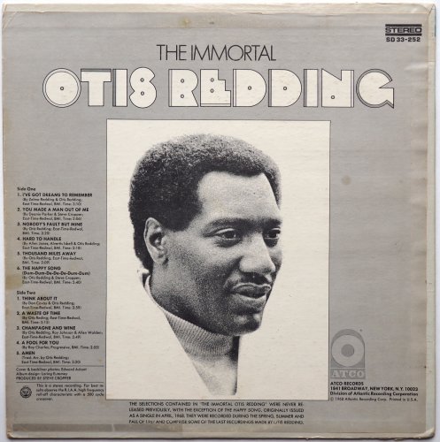 Otis Redding / The Immortal Otis Redding (US Early Issue)β