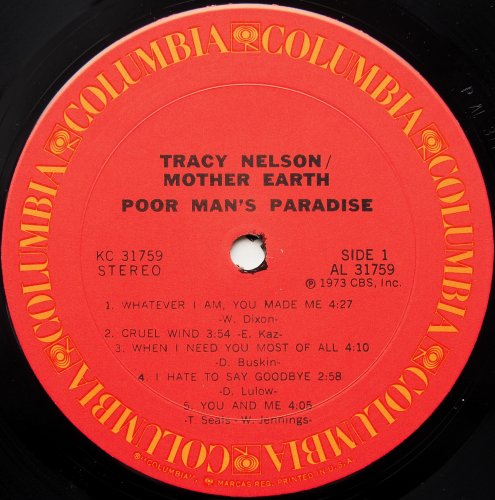 Tracy Nelson / Mother Earth / Poor Man's Paradise (In Shrink)β
