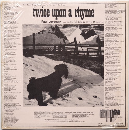 Paul Levinson With Ed Fox & Peter Rosenthal / Twice Upon A Rhyme (In Shrink!!)β