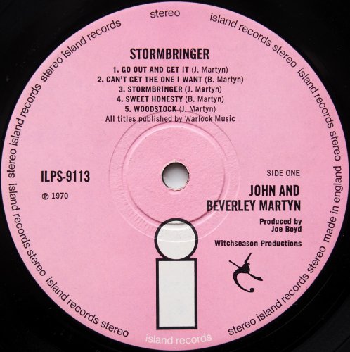 John & Beverley Martyn / Stormbringer! (UK Pink Island Matrix-1)β