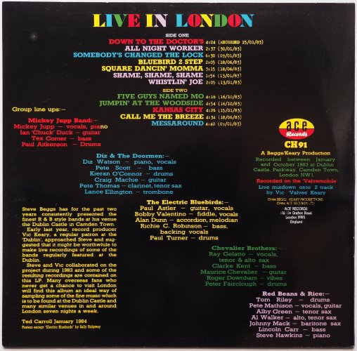 VA (Mickey Jupp, Diz & The Doormen, Red Beans & Rice etc) / Live In London Vol. 1 (UK Matrix-1)β