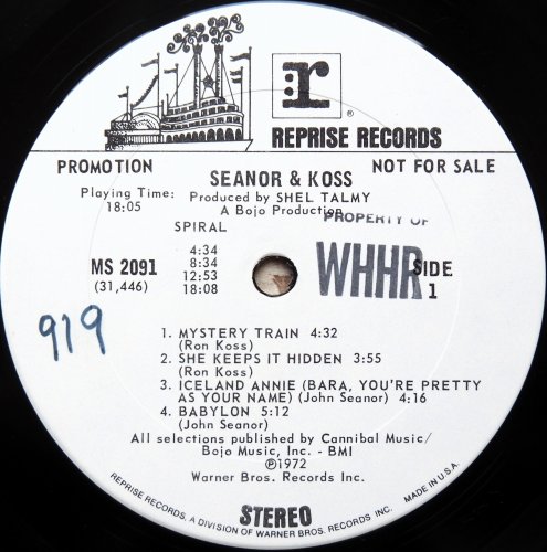 Seanor And Koss / Seanor And Koss (White Label Promo)β