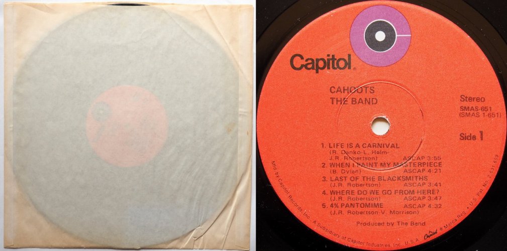 Band, the / Cahoots (US Early Press Red Label)β