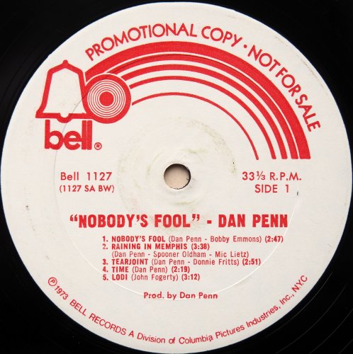 Dan Penn / Nobody's Fool (Rare White Label Promo)β