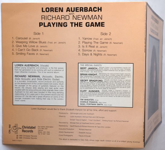 Loren Auerbach With Richard Newman / Playing The Gameβ
