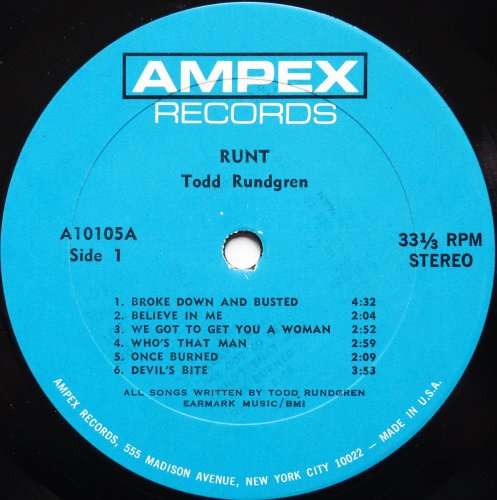 Todd Rundgren / Runt (Ampex Sterling LH 쥢ߥץ쥹12)β