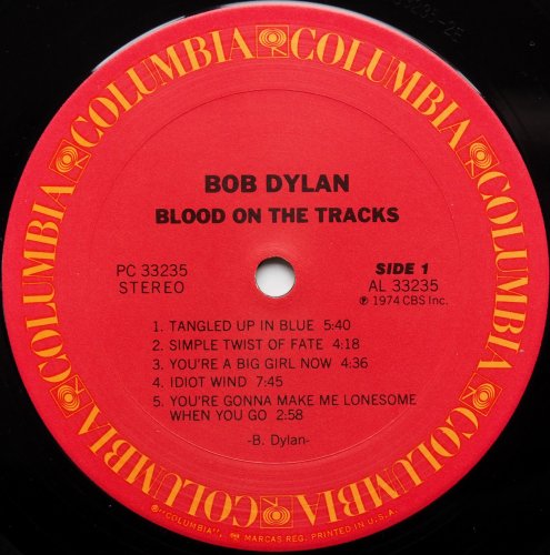 Bob Dylan / Blood On The Tracks (US Early Issue)β