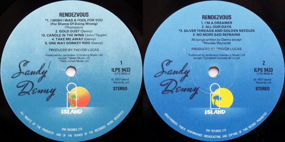 Sandy Denny / Rendezvous (UK Matrix-1)β