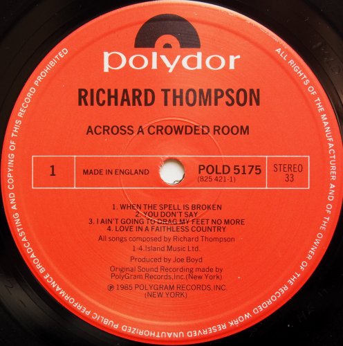 Richard Thompson / Across A Crowded Room (UK)β