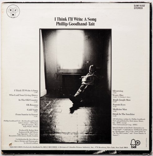 Phillip Goodhand-Tait / I Think I'll Write A Songβ