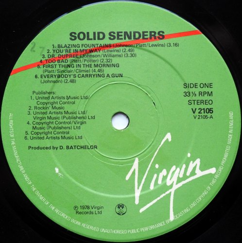Solid Senders / Solid Senders (UK)β