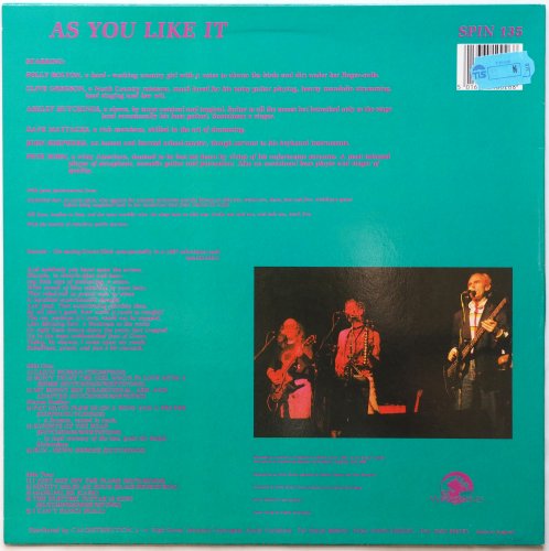 Ashley Hutchings All Stars, The / As You Like It β