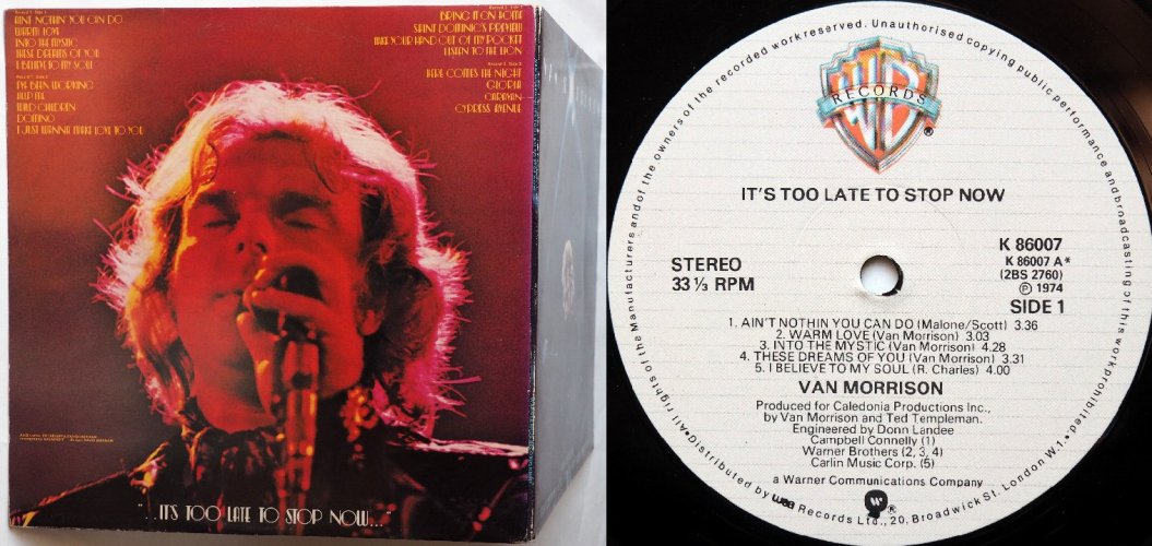 Van Morrison / It's Too Late to Stop Now (UK Later)β