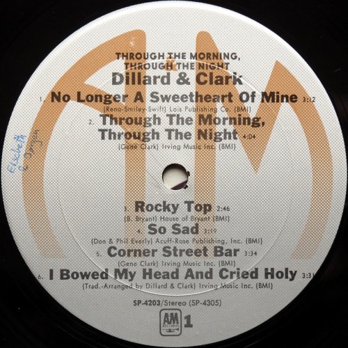 Dillard & Clark / Through The Morning Through The Night (US Later Issue)β