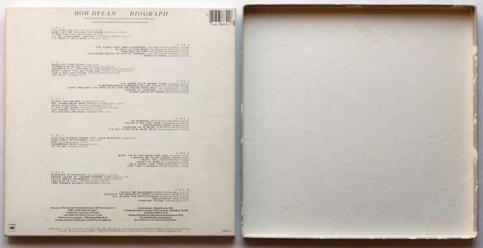 Bob Dylan / Biograph (5xLP Box w/Booklet) β